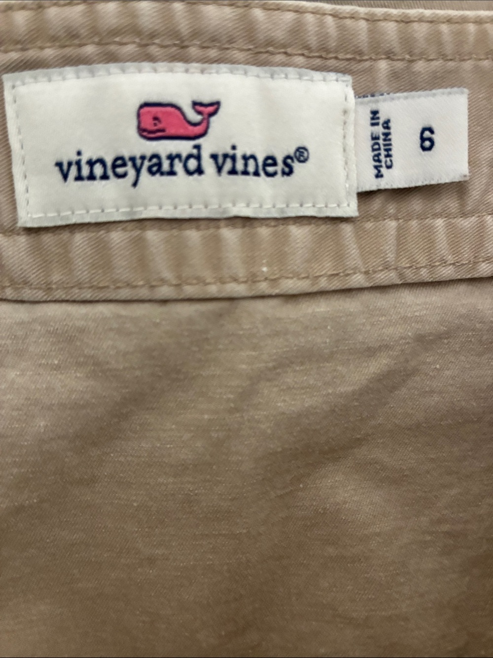 Vineyard Vines Skirt, Classic Tan / Beige, Size 6 - Picture 4 of 6
